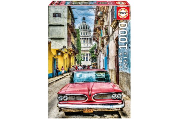 puzzle educa vintage car in old havana 1000 piese include lipici puzzle 16754 1