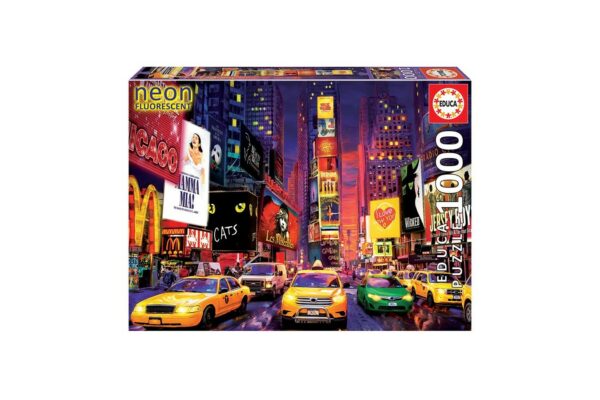 puzzle fosforescent educa times square neon 1000 piese 18499 1