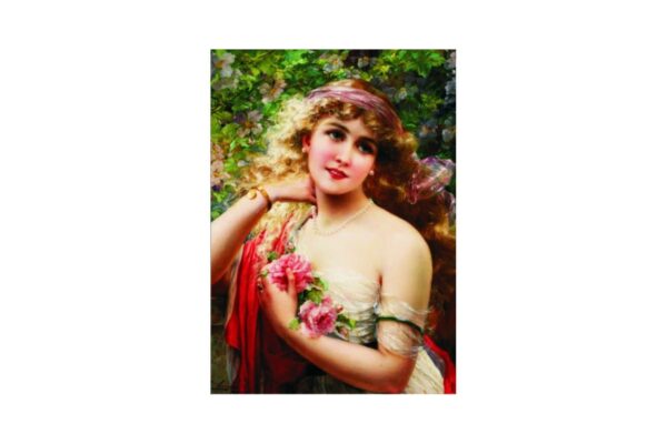 puzzle gold puzzle emile vernon young lady with rose 1000 piese gold puzzle 60515 1