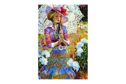 puzzle gold puzzle girl with open umbrella 1000 piese gold puzzle 61215