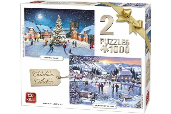 puzzle king christmas collection 2x1000 piese 05217 1