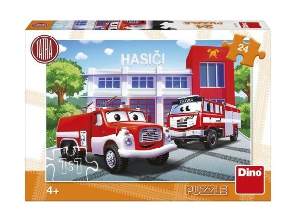 puzzle masina de pompieri 24 piese dino
