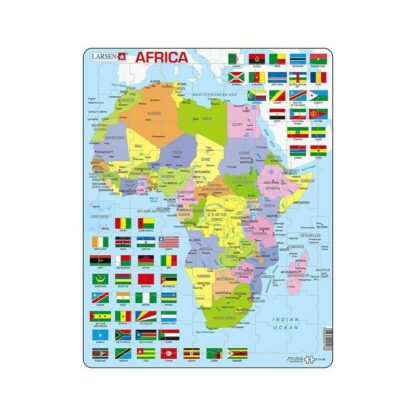 puzzle maxi harta africii orientare tip portret 70 de piese larsen