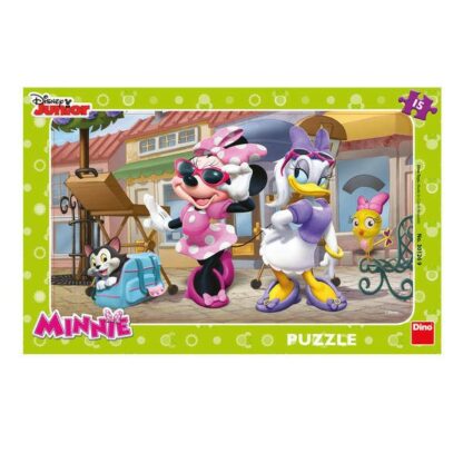 puzzle minnie si daisy la plimbare 15 piese 1