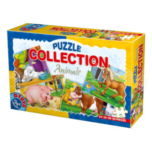 Puzzle animale domestice, 4 puzzle-uri de 24, 35, 48 si 60 piese