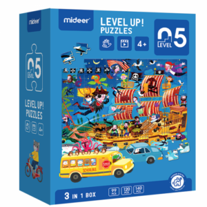 Puzzle nivel 5, mediu, Tur de explorare, 3 cutii incluse