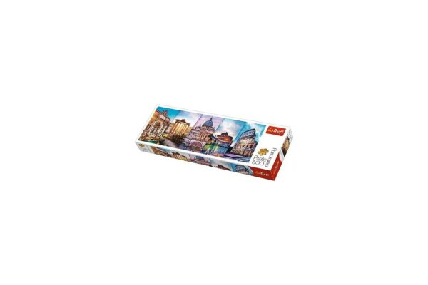 puzzle panoramic trefl collage rome 500 piese 29505 1