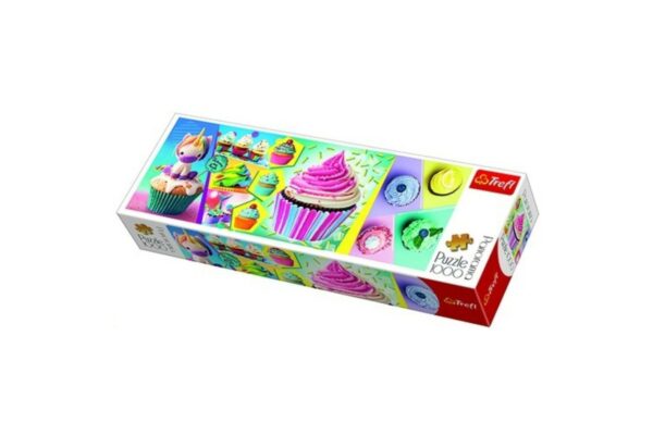puzzle panoramic trefl colorful cupcakes 1000 piese 29045