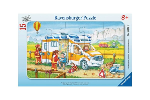 puzzle ravensburger ambulance 15 piese 06170 1