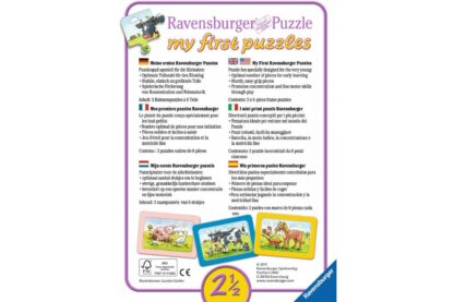 puzzle ravensburger animale prieteni 3x6 piese 06571 1