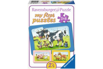 puzzle ravensburger animale prieteni 3x6 piese 06571 2