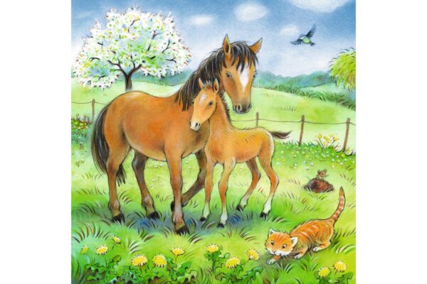puzzle ravensburger animale si pui 3x49 piese 08029 2