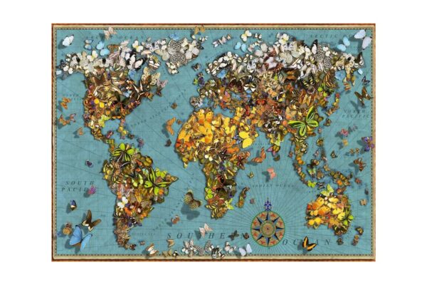 puzzle ravensburger butterfly world map 500 piese 15043