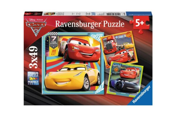 puzzle ravensburger cars 3x49 piese 08015 1