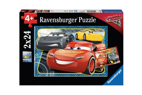 puzzle ravensburger cars pot sa castig 2x24 piese 07808 1