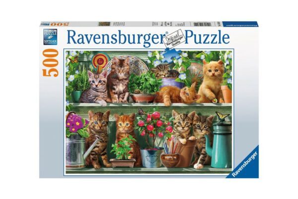puzzle ravensburger cats on the shelf 500 piese 14824 1