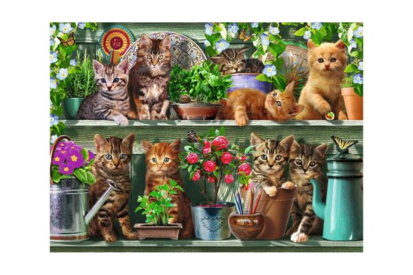 puzzle ravensburger cats on the shelf 500 piese 14824