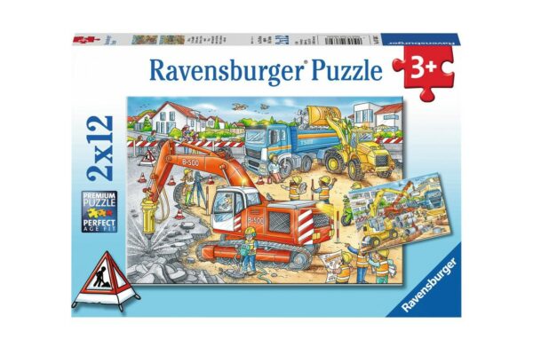 puzzle ravensburger construction site 2x12 piese 07630 1