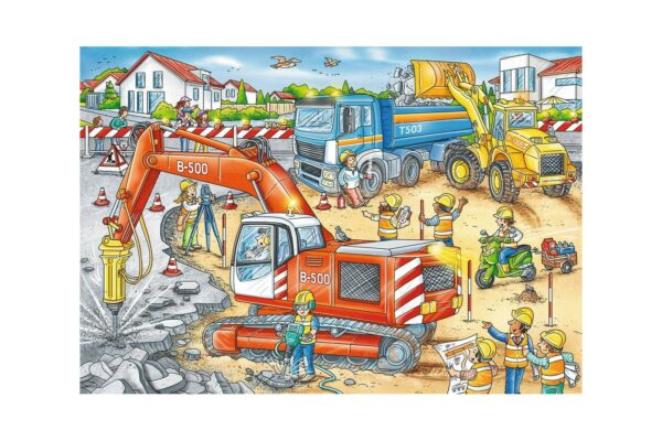 puzzle ravensburger construction site 2x12 piese 07630