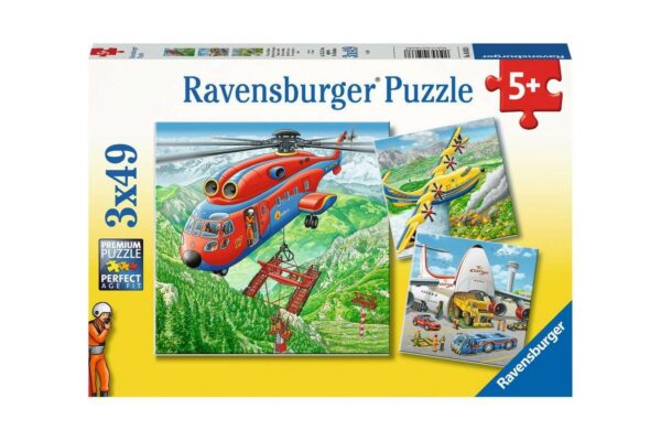 puzzle ravensburger deasupra norilor 3x49 piese 05033 1