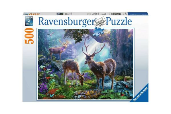 puzzle ravensburger deer in the forest 500 piese 14828 1