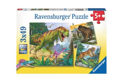 puzzle ravensburger dinozauri 3x49 piese 09358 1