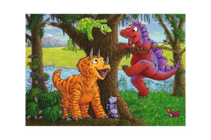 puzzle ravensburger dinozauri la rau 2x24 piese 05030 2