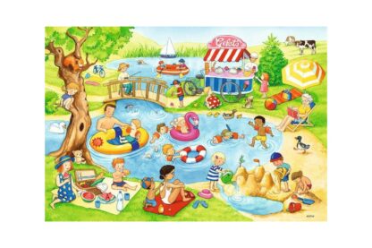 puzzle ravensburger distractie la lac 2x24 piese 05057 2