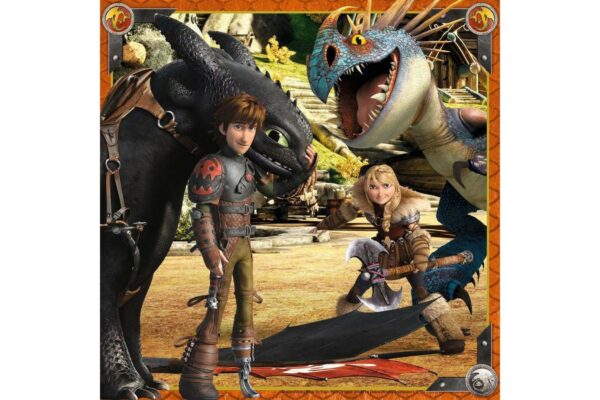 puzzle ravensburger dragons 3x49 piese 09258