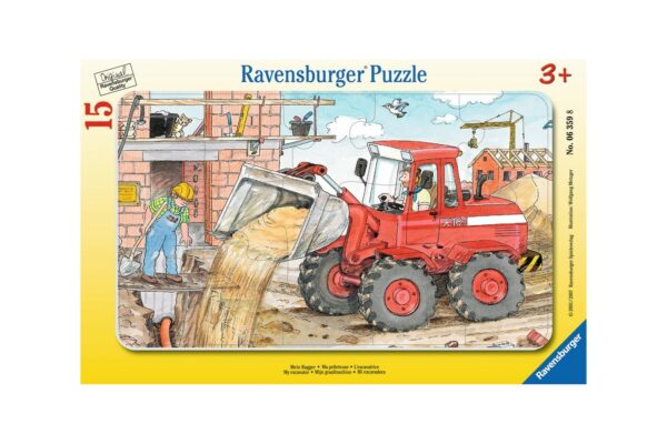 puzzle ravensburger excavator 15 piese 06359 1