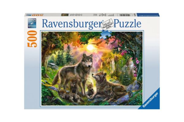 Puzzle Ravensburger - Familia Lupilor, 500 piese (14745) - imagine 2