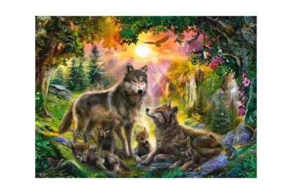 puzzle ravensburger familia lupilor 500 piese 14745