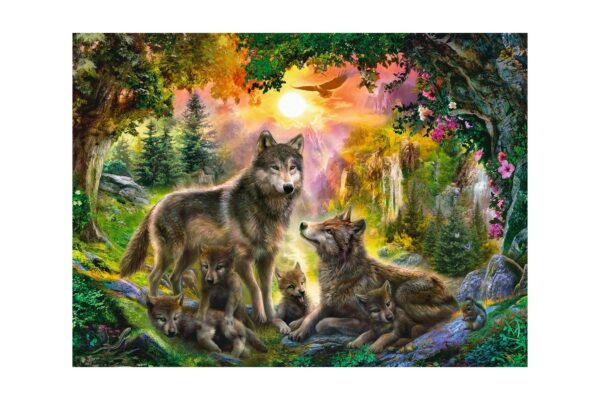 Puzzle Ravensburger - Familia Lupilor, 500 piese (14745)