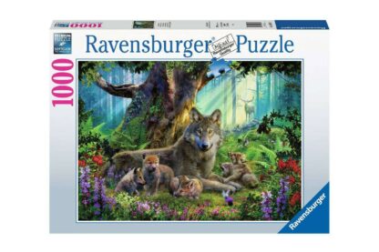 puzzle ravensburger family of wolves in the forest 1000 piese 15987 1