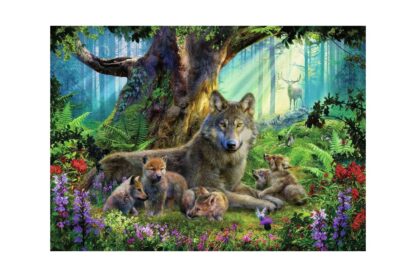 puzzle ravensburger family of wolves in the forest 1000 piese 15987