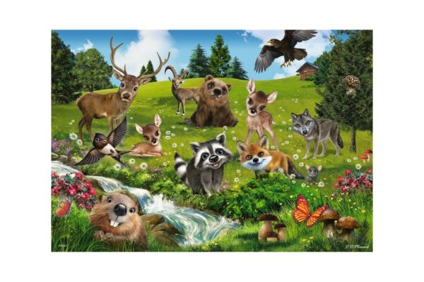 puzzle ravensburger farm animals 2x24 piese 07830 2