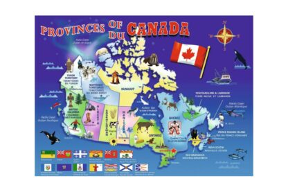 puzzle ravensburger harta canadei 100 piese