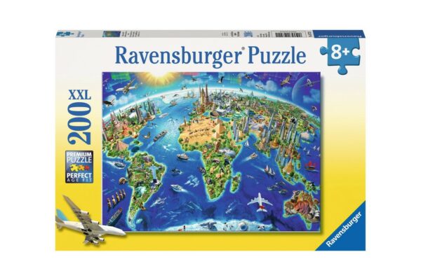 puzzle ravensburger harta lumii 200 piese 12722 1