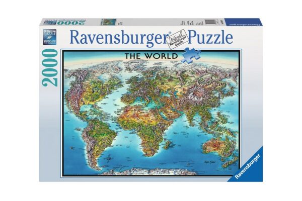 puzzle ravensburger harta lumii 2000 piese 1