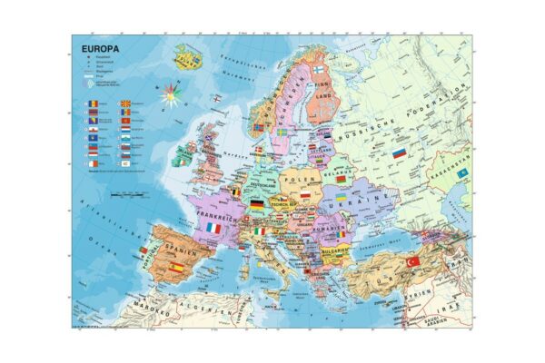 puzzle ravensburger harta politica a europei 200 piese