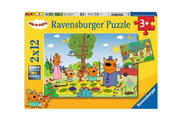 puzzle ravensburger kid e cats 2x12 piese 05079 1