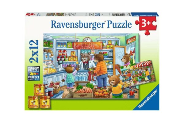 puzzle ravensburger magazin alimentar 2x12 piese 05076 1