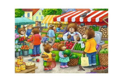 puzzle ravensburger magazin alimentar 2x12 piese 05076