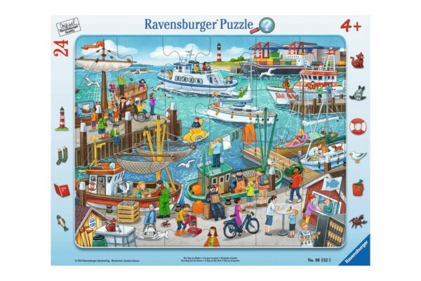puzzle ravensburger o zi in port 24 piese 06152 1