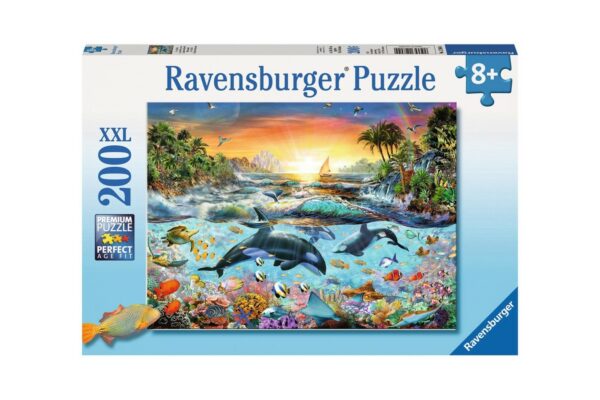 puzzle ravensburger paradisul delfinilor 200 piese 1