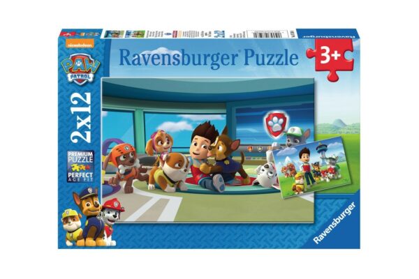 puzzle ravensburger patrula catelusilor 2x12 piese 07598