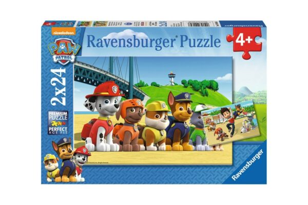 puzzle ravensburger patrula catelusilor 2x24 piese 09064 1