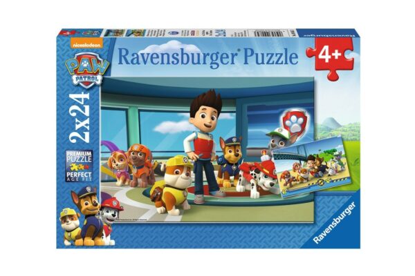 puzzle ravensburger patrula catelusilor 2x24 piese 1
