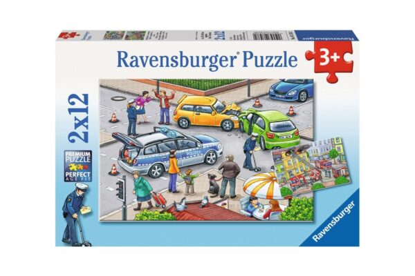 puzzle ravensburger politie 2x12 piese 07578 1