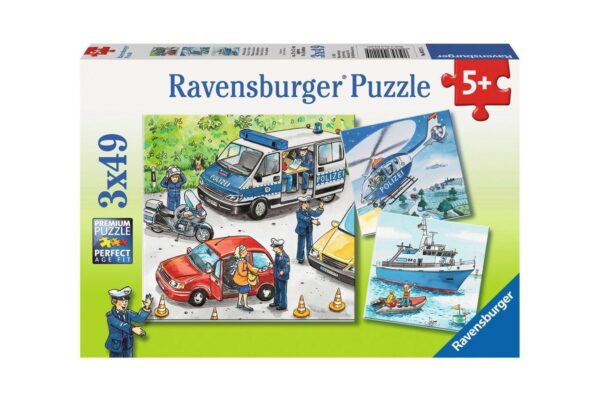 puzzle ravensburger politie 3x49 piese 09221 1